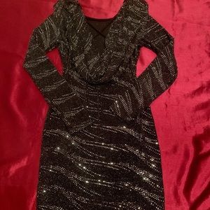 Black and Silver Dress